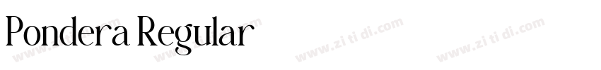 Pondera Regular字体转换 Pondera Regular字体转换